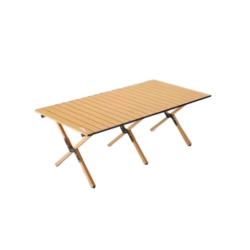 Lightweight Wood Grain Roll Up Camping Table